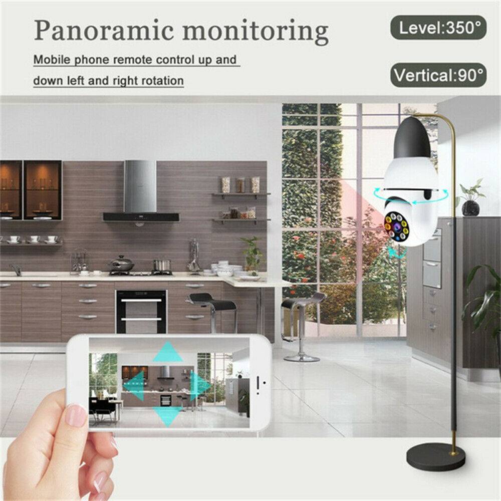 IR E27 Light Bulb Camera 1080P HD