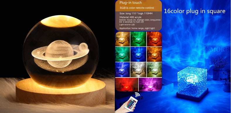 LED Water Ripple Ambient Night Light