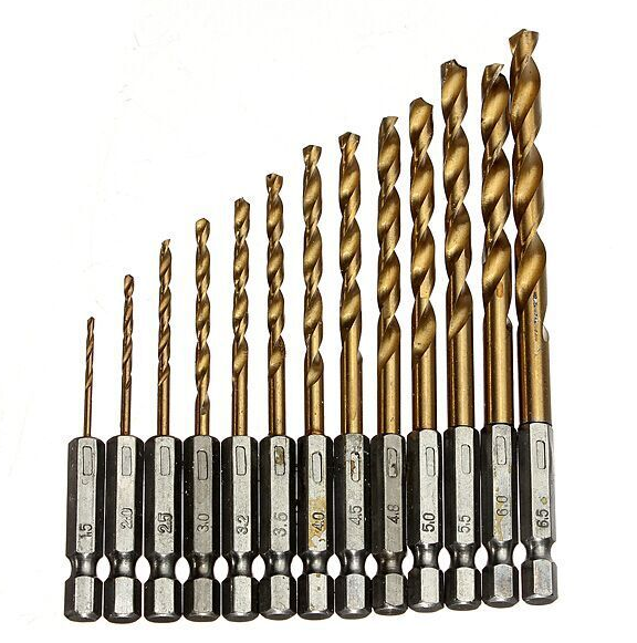 Drill Bit Titanium Plated 6.35 Handle