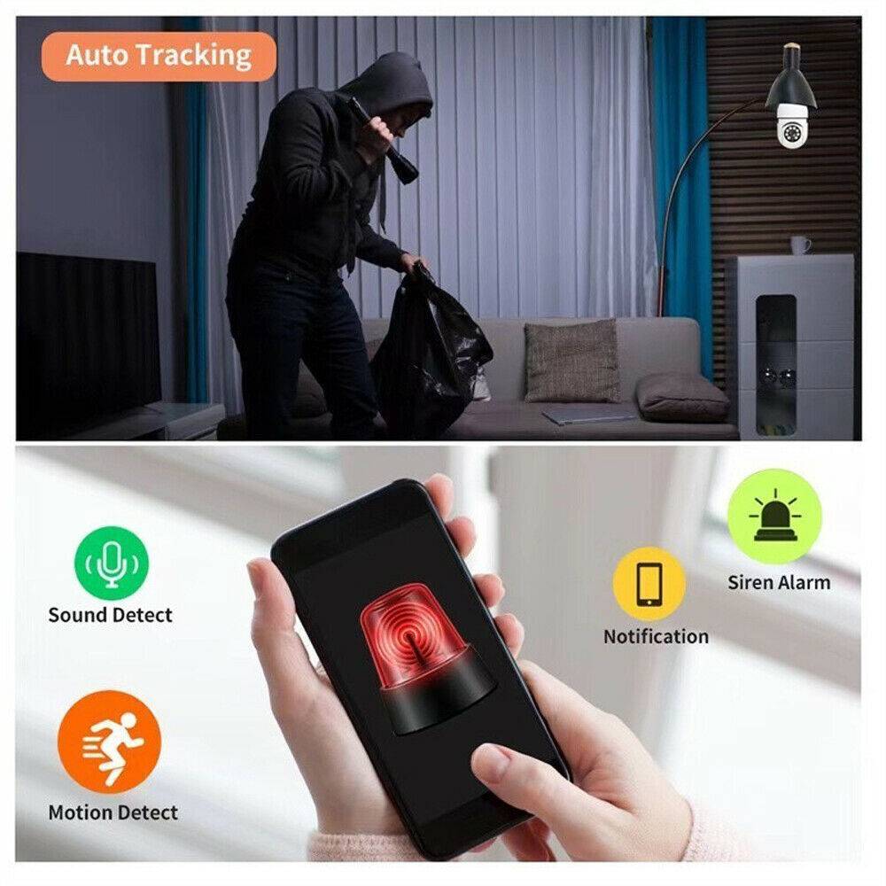 IR E27 Light Bulb Camera 1080P HD