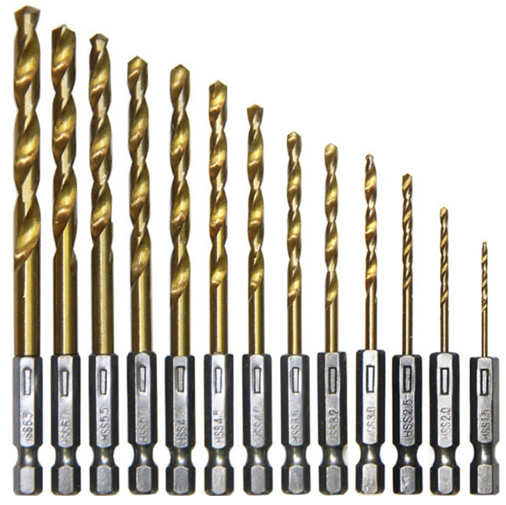 Drill Bit Titanium Plated 6.35 Handle