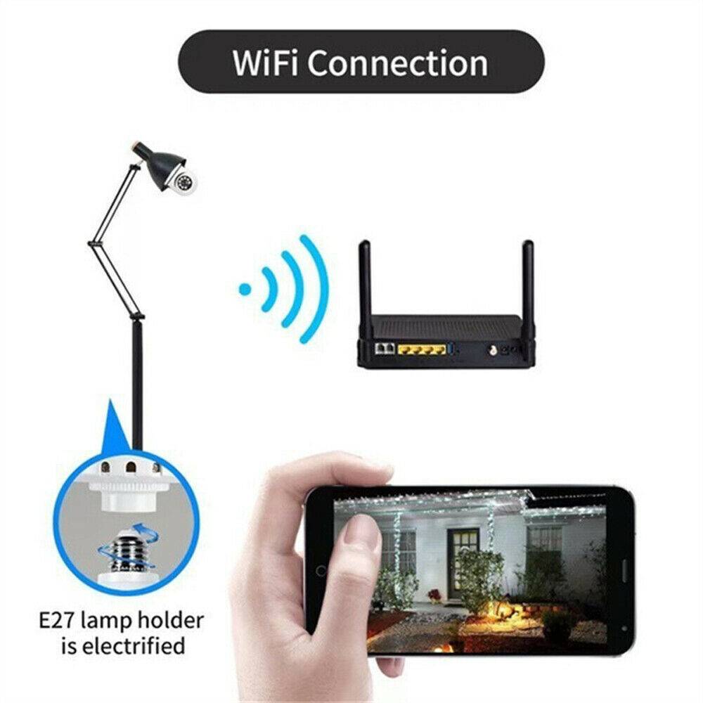 IR E27 Light Bulb Camera 1080P HD