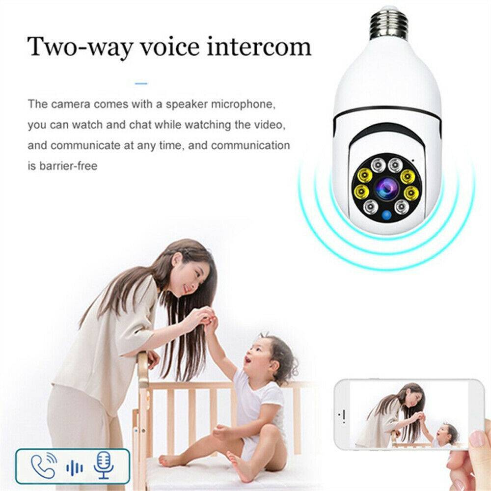 IR E27 Light Bulb Camera 1080P HD