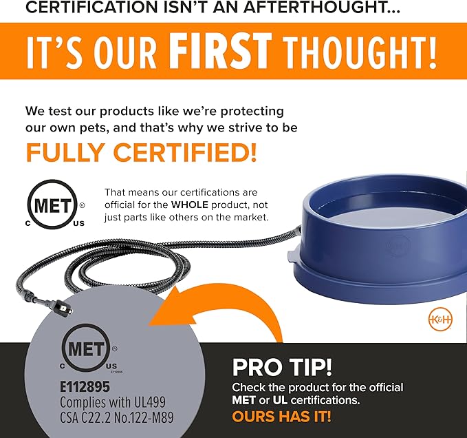 Thermal-Bowl Heated Water Bowl for Cats & Dogs