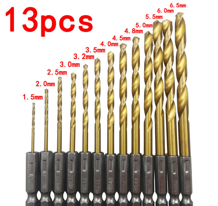 Drill Bit Titanium Plated 6.35 Handle