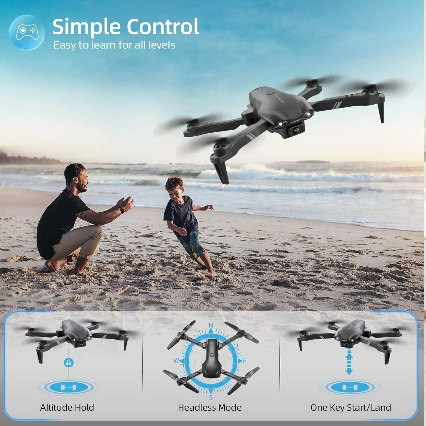 Foldable Quadcopter Camera Drone
