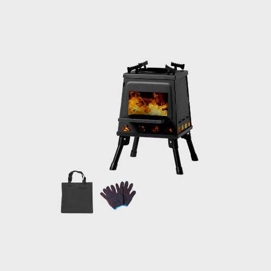Black Detachable Piece Portable Camping Stove